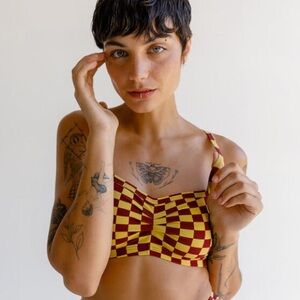 ARQ ZELDA BRA IN PIERROT CHECK SZ XL - RARE